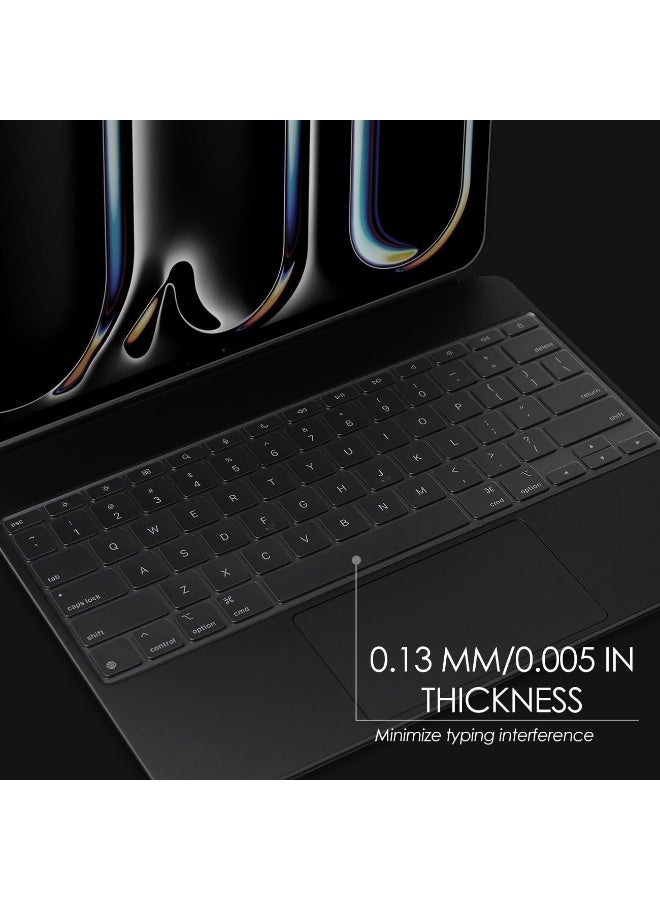 غطاء لوحة مفاتيح للوحة ماجيك (M5/M4) لجهاز iPad Pro 13-inch 2025/2024 ورقاقة M3 لجهاز iPad Air 13-inch 2025 US Enter TPU Protector لإكسسوارات لوحة مفاتيح iPad ماجيك (شفاف) - Image 2